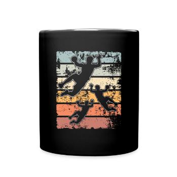 Handball Handballer - Tasse einfarbig - Schwarz - Vorne