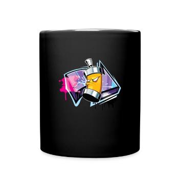 Sprayer Graffiti Street Art Spray Can - Full Colour Mug - black - Front