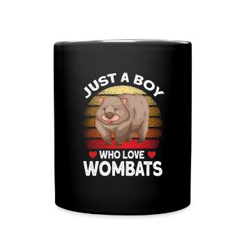 Wombats Wombat Australisches Tier Geschenk - Tasse einfarbig - Schwarz - Vorne