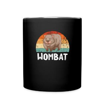 Wombats Wombat Australisches Tier Geschenk - Tasse einfarbig - Schwarz - Vorne
