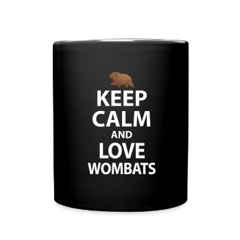 Wombats Wombat Australisches Tier Geschenk - Tasse einfarbig - Schwarz - Vorne