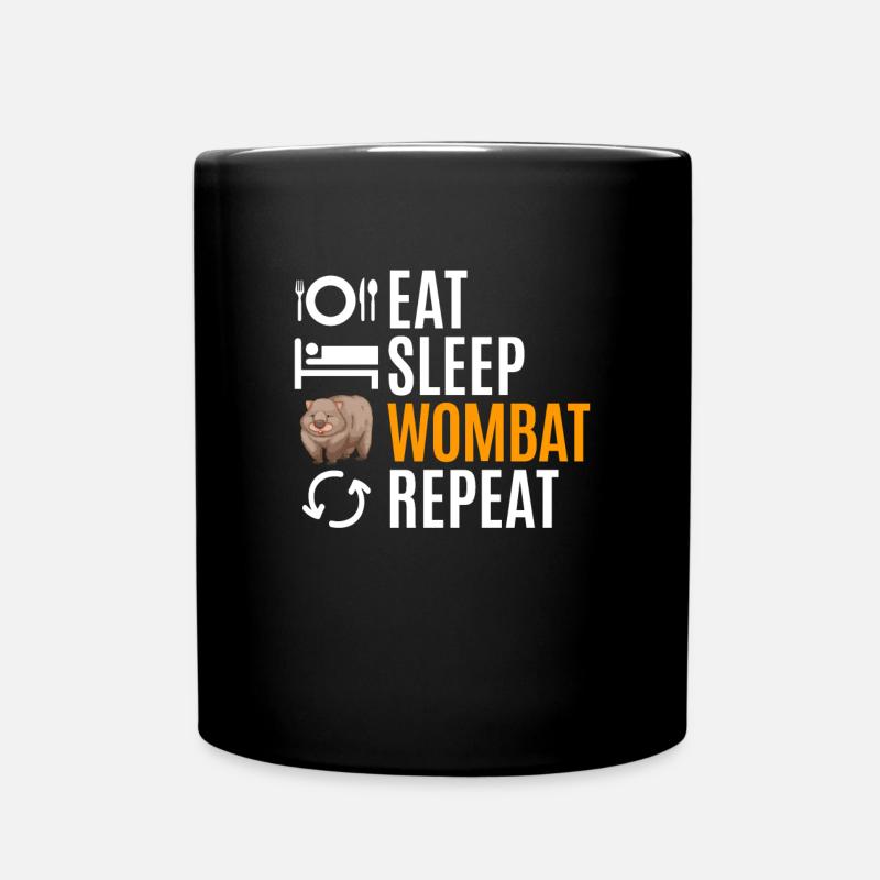 Wombats Wombat Australisches Tier Geschenk - Tasse einfarbig - Schwarz