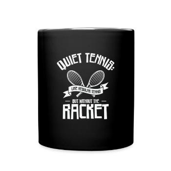 Tennis tranquille comme tennis régulier - Mug uni - noir - Devant