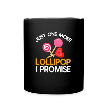 Lollipop Candy Sweet Gift - Full Colour Mug - black - Front