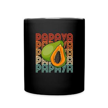 Papaya Frucht Sommer Geschenk - Tasse einfarbig - Schwarz - Vorne