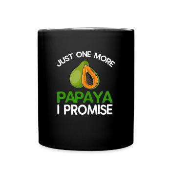 Papaya Frucht Sommer Geschenk - Tasse einfarbig - Schwarz - Vorne
