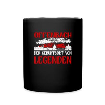 Offenbach Der Geburtsort Von Legenden - Tasse einfarbig - Schwarz - Vorne