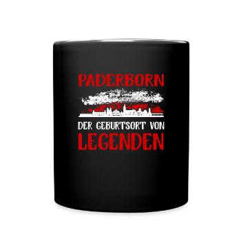 Paderborn Der Geburtsort Von Legenden - Tasse einfarbig - Schwarz - Vorne
