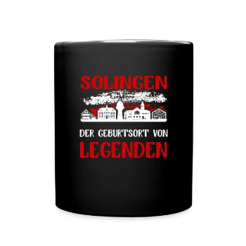 Solingen Der Geburtsort Von Legenden - Tasse einfarbig - Schwarz - Vorne