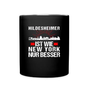 Hildesheim Ist Wie New York Nur Besser - Tasse einfarbig - Schwarz - Vorne