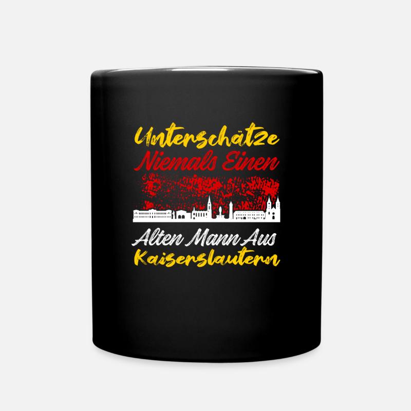 Unterschätze Niemals Einen Alten Mann Aus Kaiserla - Tasse einfarbig - Schwarz