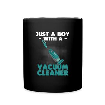 Vacuum cleaner cleaner tidying up housewife - Full Colour Mug - black - Front
