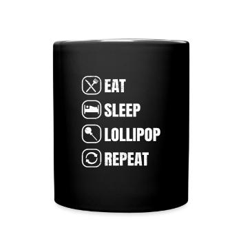 Cadeau de bonbons Lollipop - Mug uni - noir - Devant