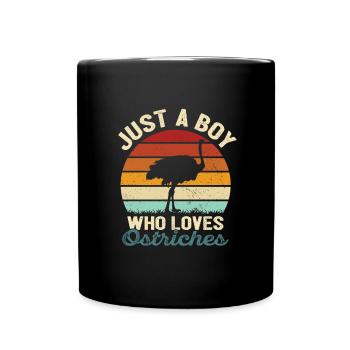 Autruche - Mug uni - noir - Devant