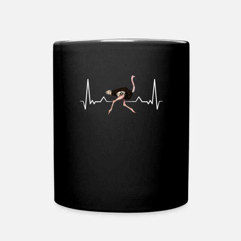 Strauß - Tasse einfarbig - Schwarz