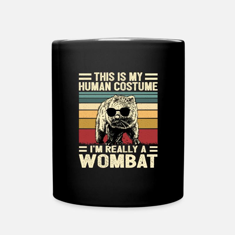Wombat - Tasse einfarbig - Schwarz