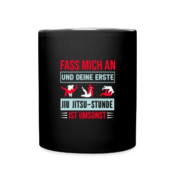 Jiu Jitsu Stunde Jiu Jitsu Training - Tasse einfarbig - Schwarz - Vorne