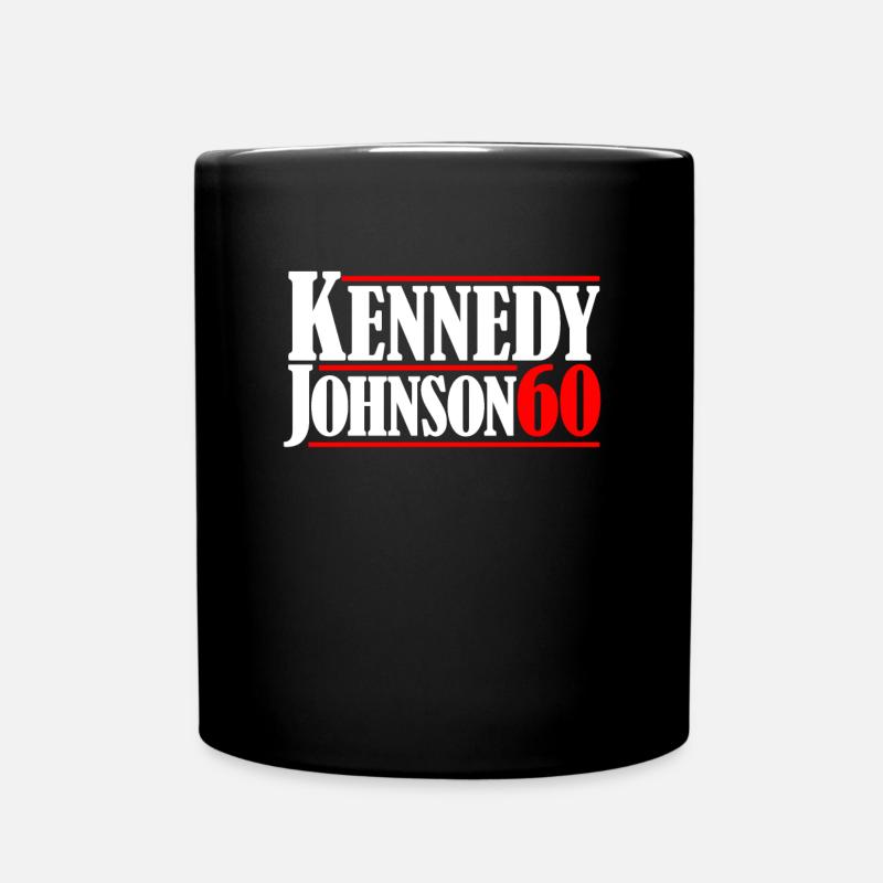 Kennedy Johnson '60 Vintage -Pr�sident Kennedy - Tasse einfarbig - Schwarz