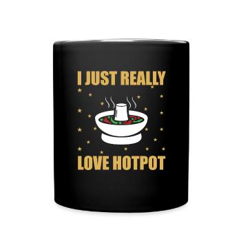 Chinesisches Fondue Feuertopf Hotpot - Tasse einfarbig - Schwarz - Vorne