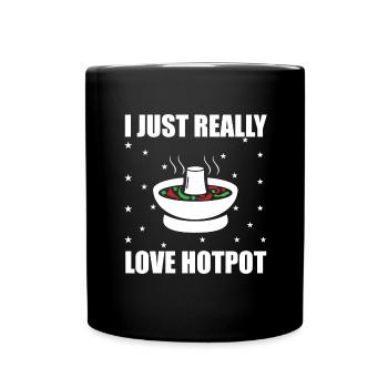 Chinesisches Fondue Feuertopf Hotpot - Tasse einfarbig - Schwarz - Vorne