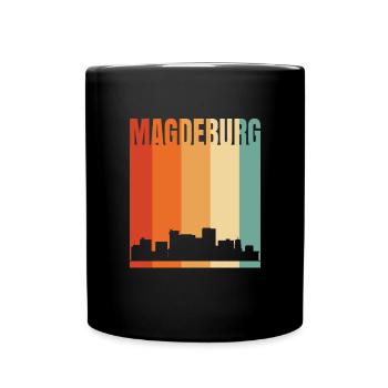 Magdeburg Skyline - Full Colour Mug - black - Front
