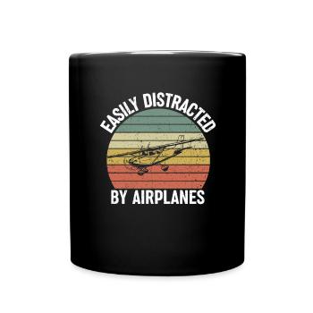 Airplane Mechanic Mechanic Hero Airplane Pilot - Full Colour Mug - black - Front