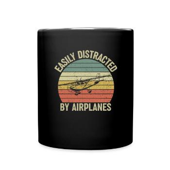 Airplane Mechanic Mechanic Hero Airplane Pilot - Full Colour Mug - black - Front