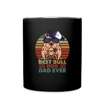 Best Bulldog Daddy Father's Day Cool Dog Dogs - Full Colour Mug - black - Front