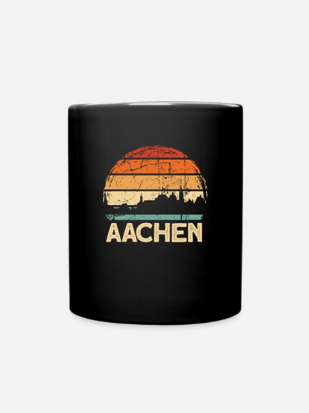 Aachen - Tasse einfarbig - Schwarz