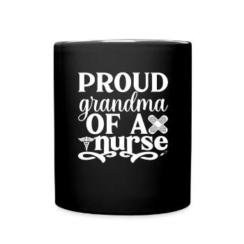 Oma Einer Krankenschwester Oma Krankenpflegerin - Tasse einfarbig - Schwarz - Vorne