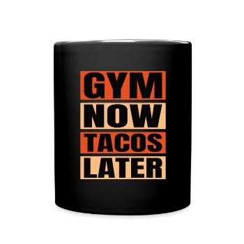 Taco Fitness Gym Mexico Mexican Tacos Gift - Full Colour Mug - black - Front