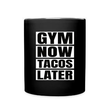 Taco Fitness Gym Mexico Mexican Tacos Gift - Full Colour Mug - black - Front