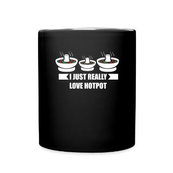 Chinesisches Fondue Feuertopf Hotpot - Tasse einfarbig - Schwarz - Vorne