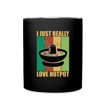 Chinesisches Fondue Feuertopf Hotpot - Tasse einfarbig - Schwarz - Vorne