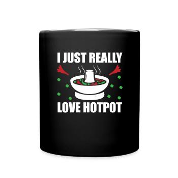 Chinesisches Fondue Feuertopf Hotpot - Tasse einfarbig - Schwarz - Vorne