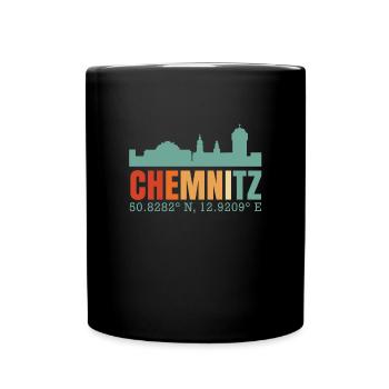 Chemnitz - Tasse einfarbig - Schwarz - Vorne