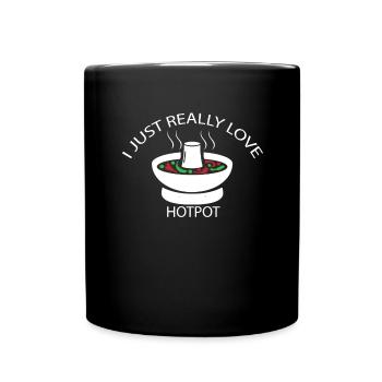 Chinesisches Fondue Feuertopf Hotpot - Tasse einfarbig - Schwarz - Vorne