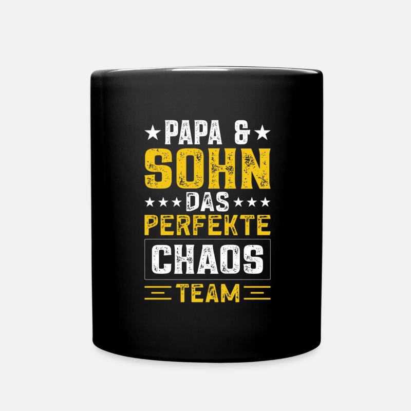 Papa und Söhne Sohn Vater Sohn - Tasse einfarbig - Schwarz