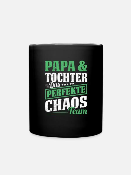 Vater Tochter Partnerlook Kleidung Beziehung Papa - Tasse einfarbig - Schwarz