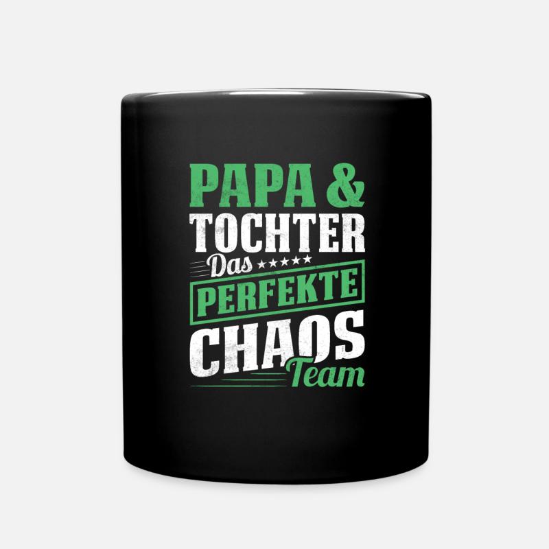 Vater Tochter Partnerlook Kleidung Beziehung Papa - Tasse einfarbig - Schwarz