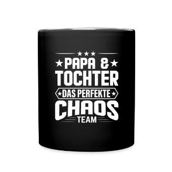 Vater Tochter Partnerlook Kleidung Beziehung Papa - Tasse einfarbig - Schwarz - Vorne