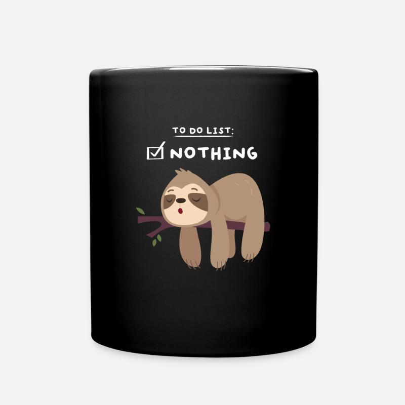 To Do List Nothing Sloth Sleepshirt - Mug uni - noir
