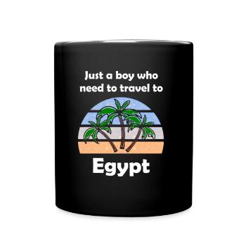 Ferien in Ägypten - Tasse einfarbig - Schwarz - Vorne