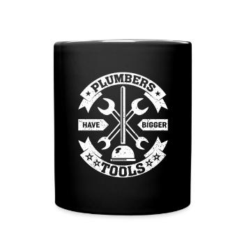 Heating Engineer Gift Plant Mechanic Plumber - Full Colour Mug - black - Front