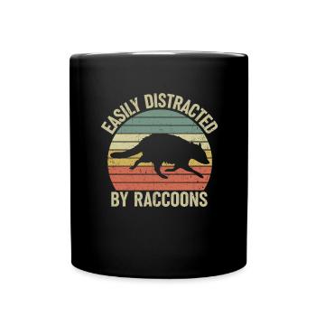 RATON laveur, Amour des animaux, Faune, Zoologie - Mug uni - noir - Devant