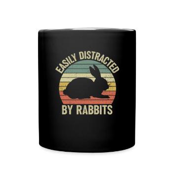 Lièvres Propriétaires de lapins Carottes Éleveurs - Mug uni - noir - Devant