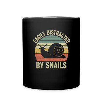 Schnecke Schneckenhaus Liebe Freunde Geschenk - Tasse einfarbig - Schwarz - Vorne
