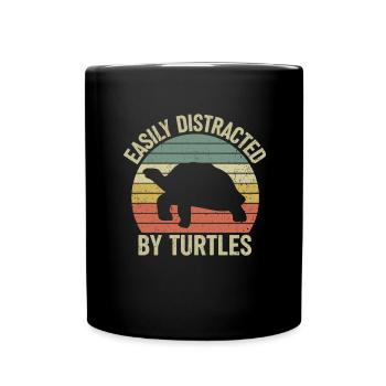 J’aime les tortues de mer animal de compagnie - Mug uni - noir - Devant