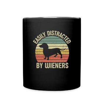 Dachshund Gift Dixie Viennese Doxie Dachshund - Full Colour Mug - black - Front