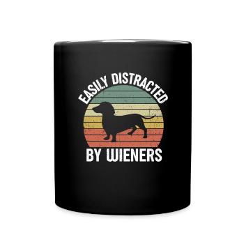 Teckel Cadeau Dixie Viennese Doxie Teckel - Mug uni - noir - Devant